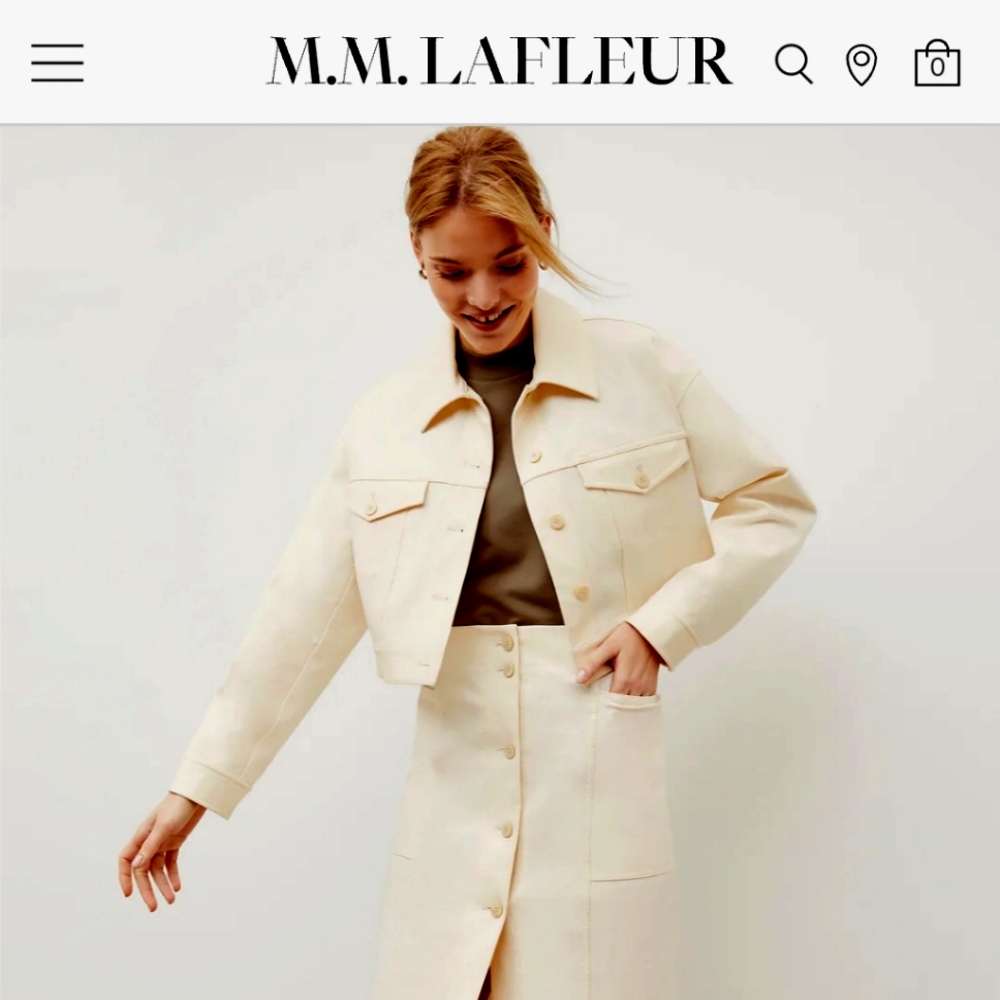 MM Lafleur canvas cropped jean jacket